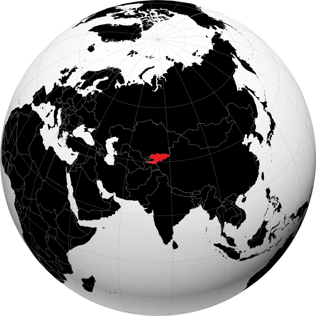 Kirgisistan auf dem Globus