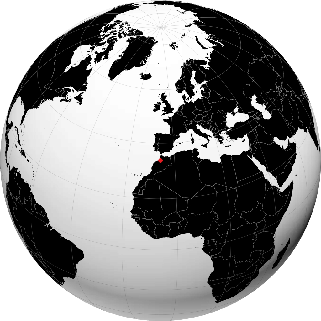 Khemisset auf dem Globus