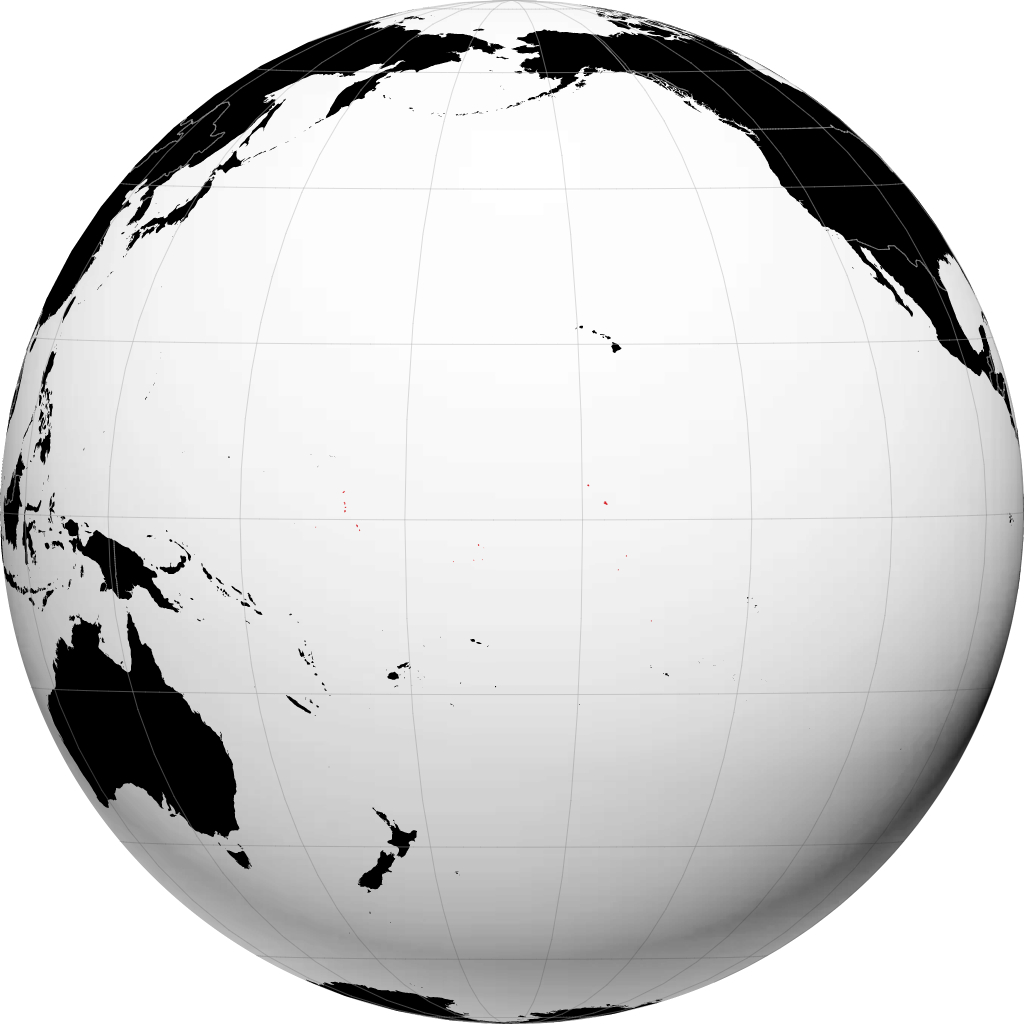 Kiribati auf dem Globus