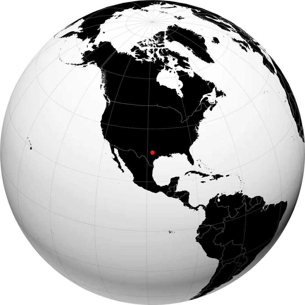 Killeen auf dem Globus