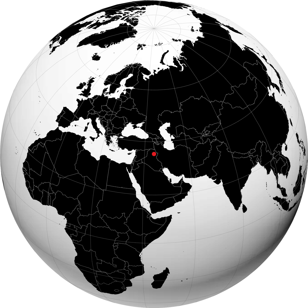 Kirkuk auf dem Globus