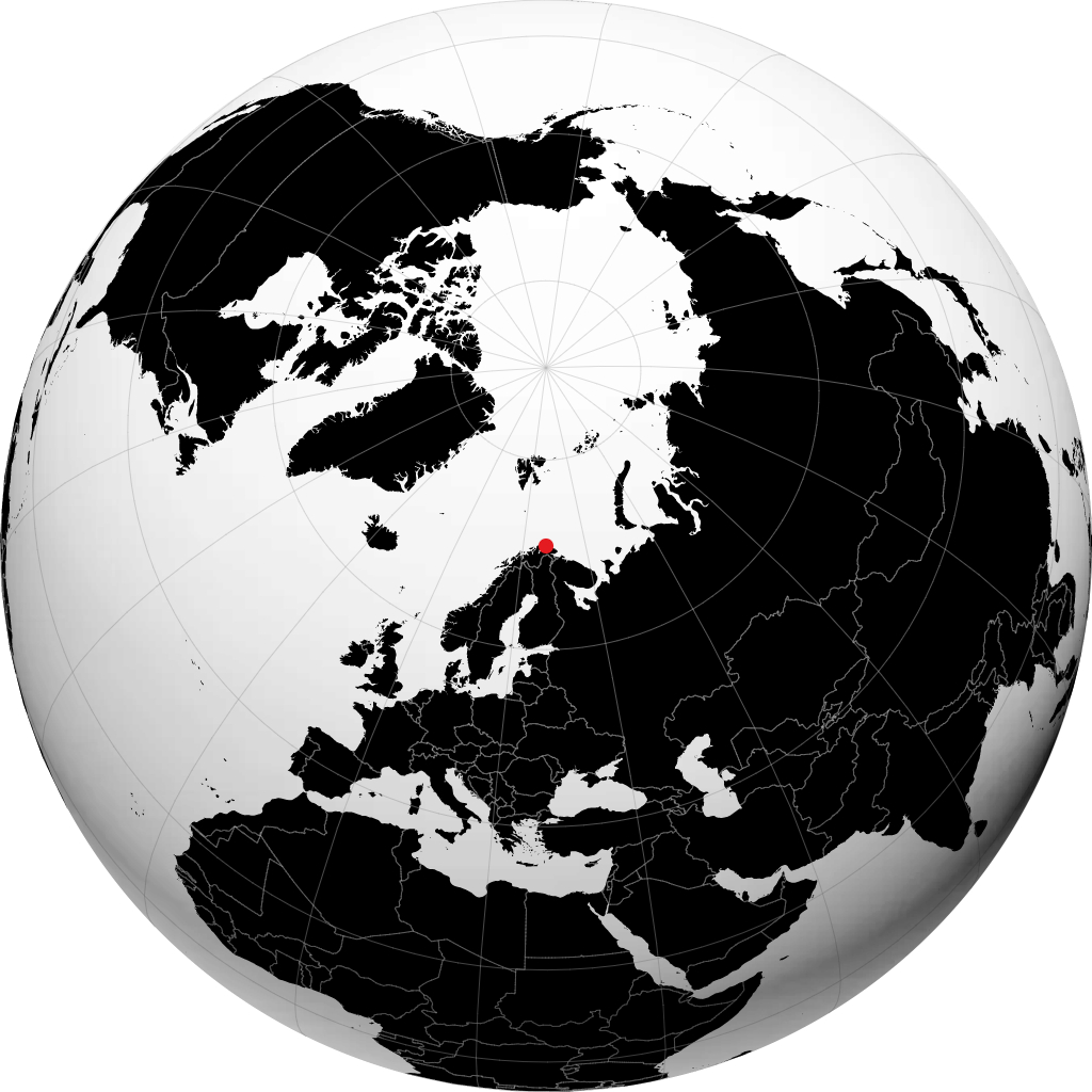 Kjøllefjord auf dem Globus