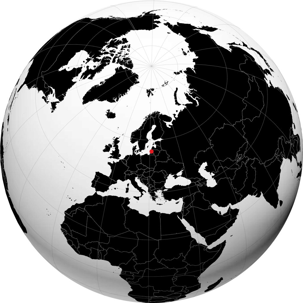 Klaipėda auf dem Globus