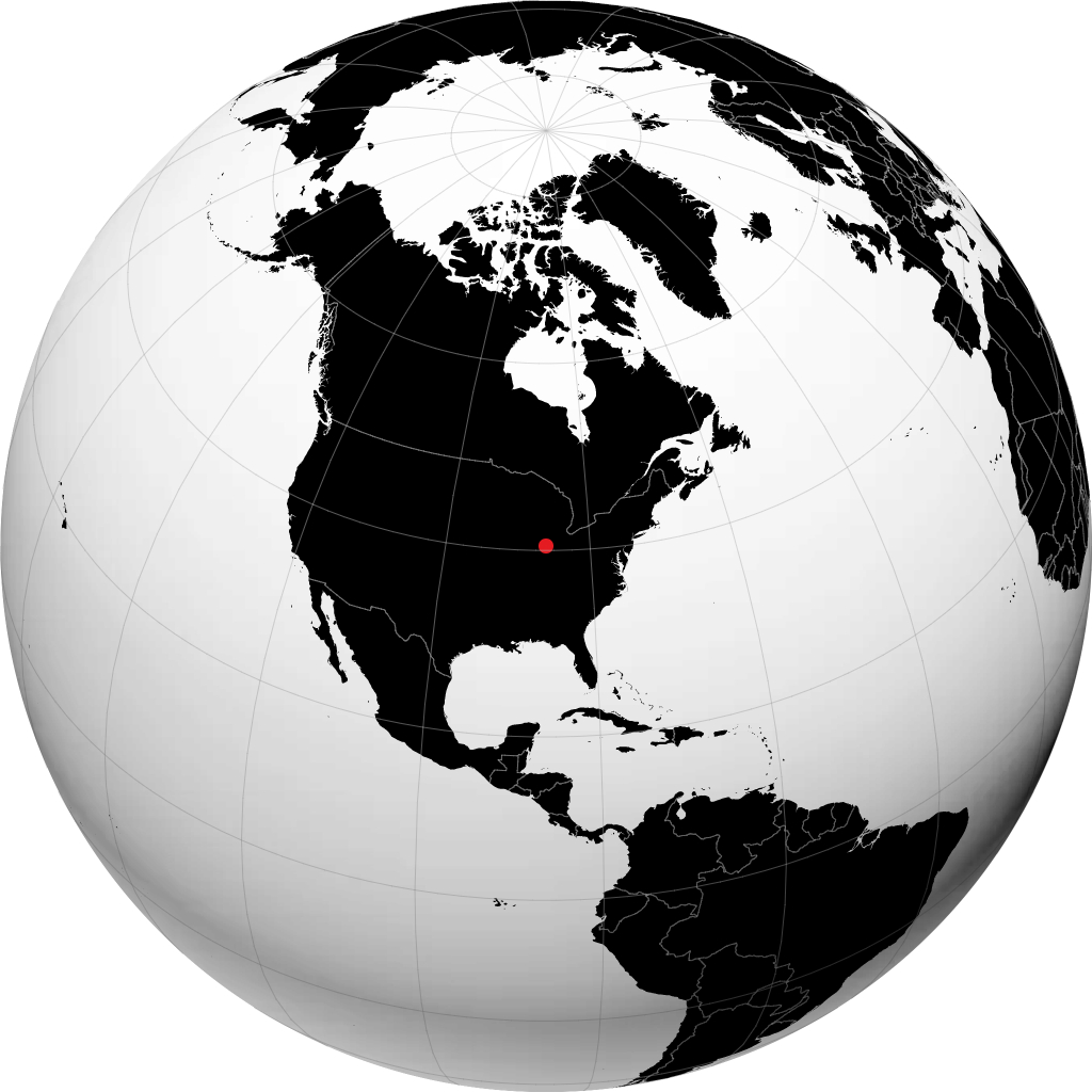Kokomo auf dem Globus