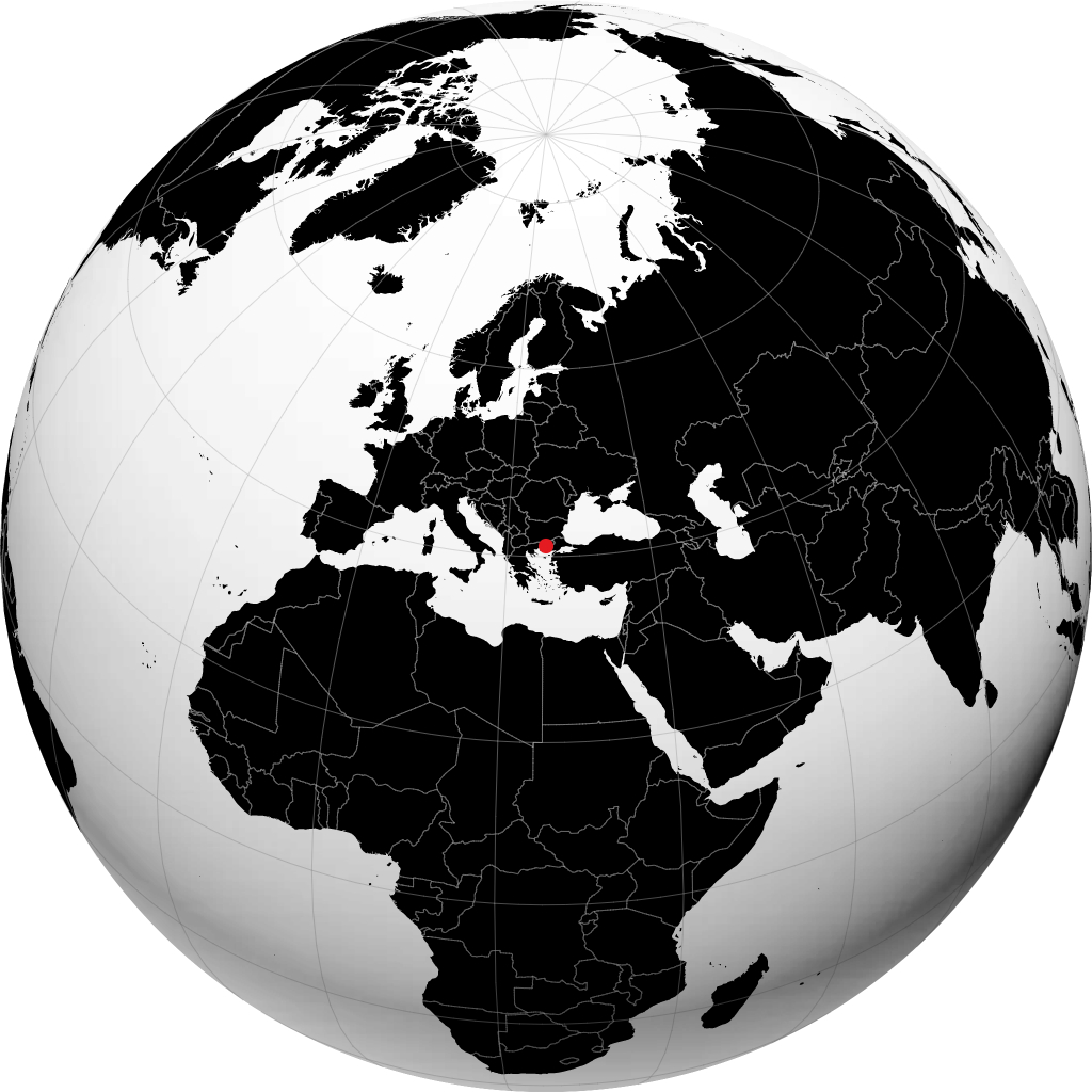 Komotini auf dem Globus