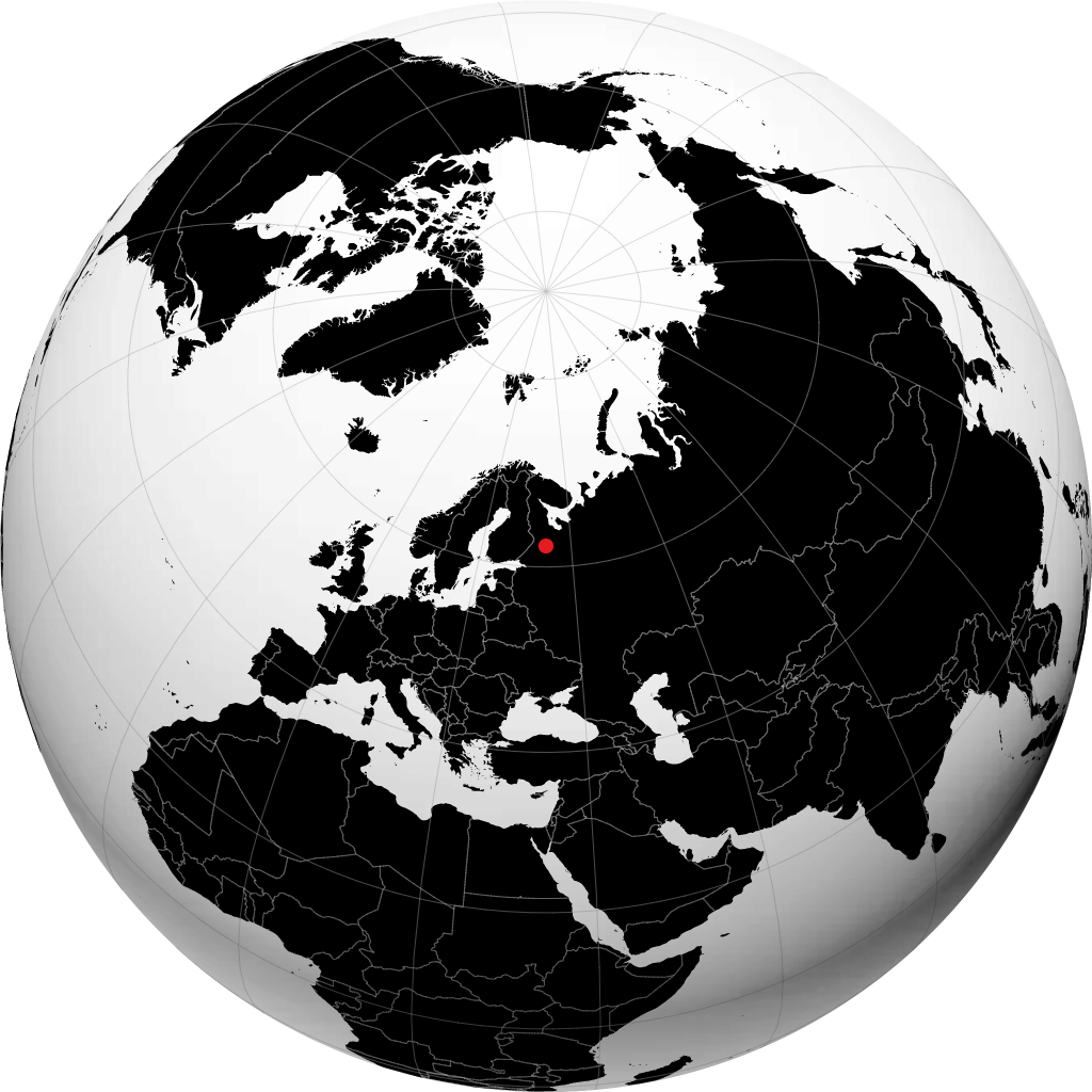 Kondopoga auf dem Globus