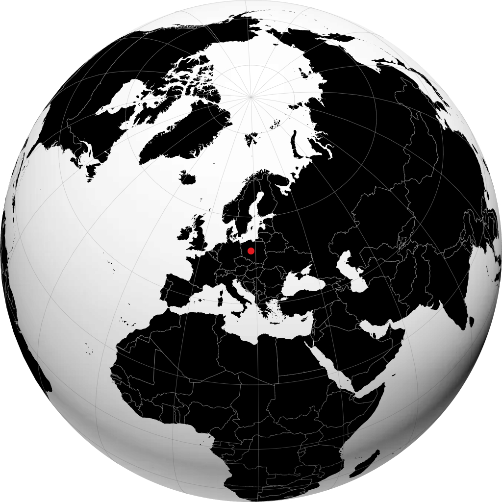 Konin auf dem Globus