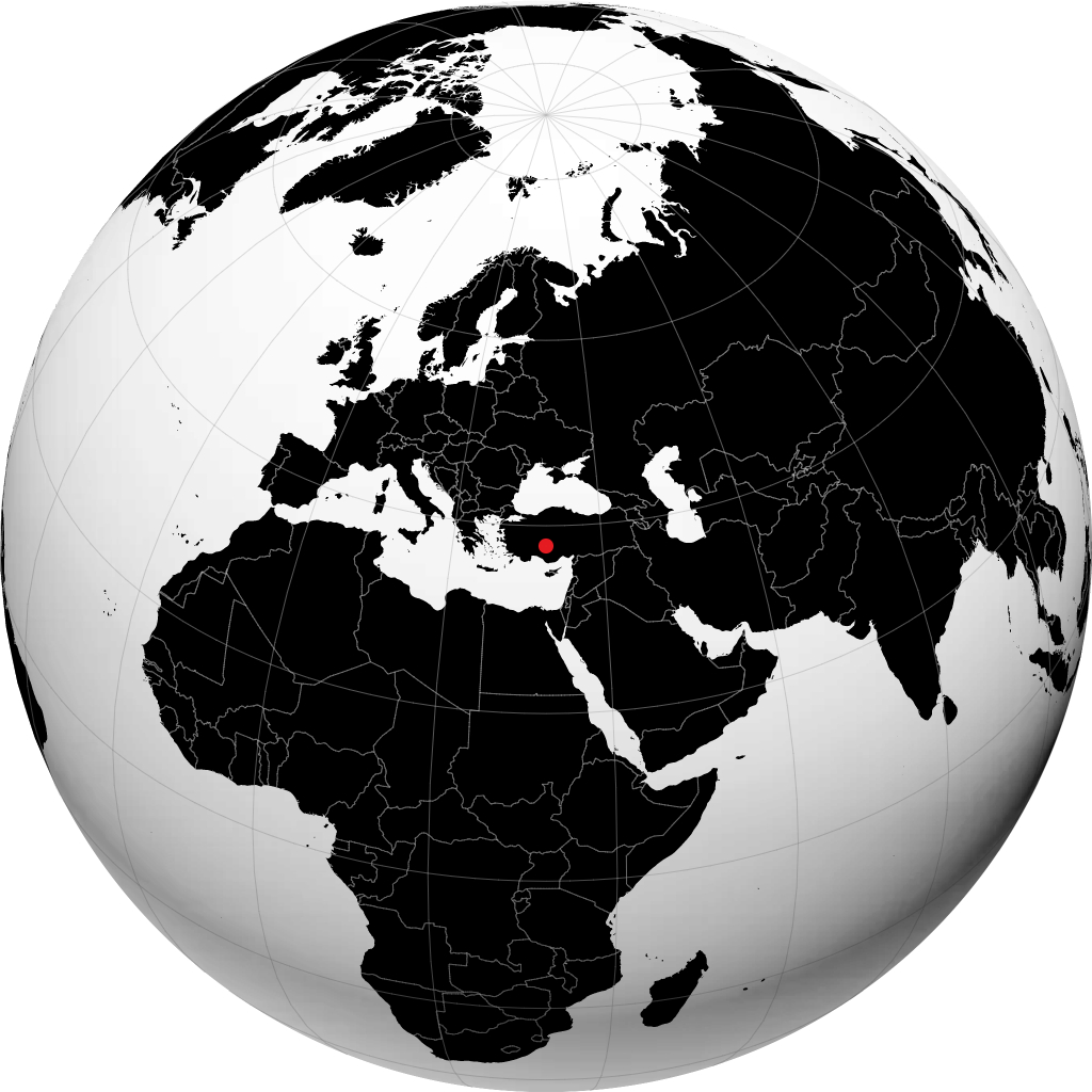 Konya auf dem Globus