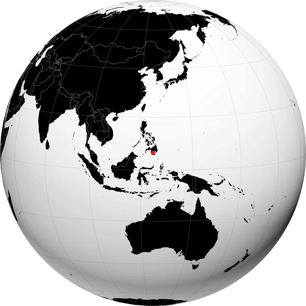Koronadal auf dem Globus