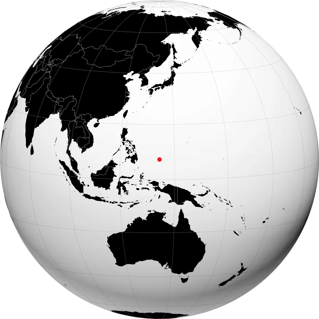 Koror auf dem Globus