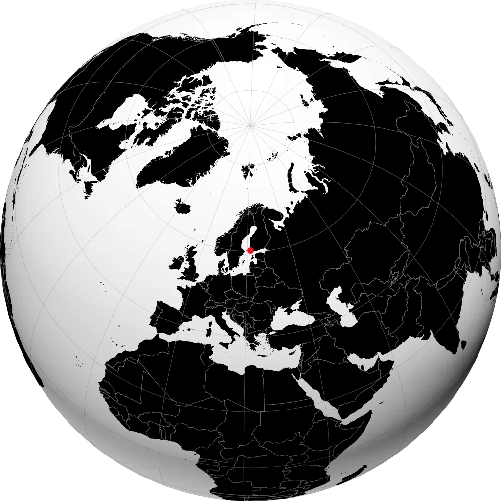 Korppoo auf dem Globus