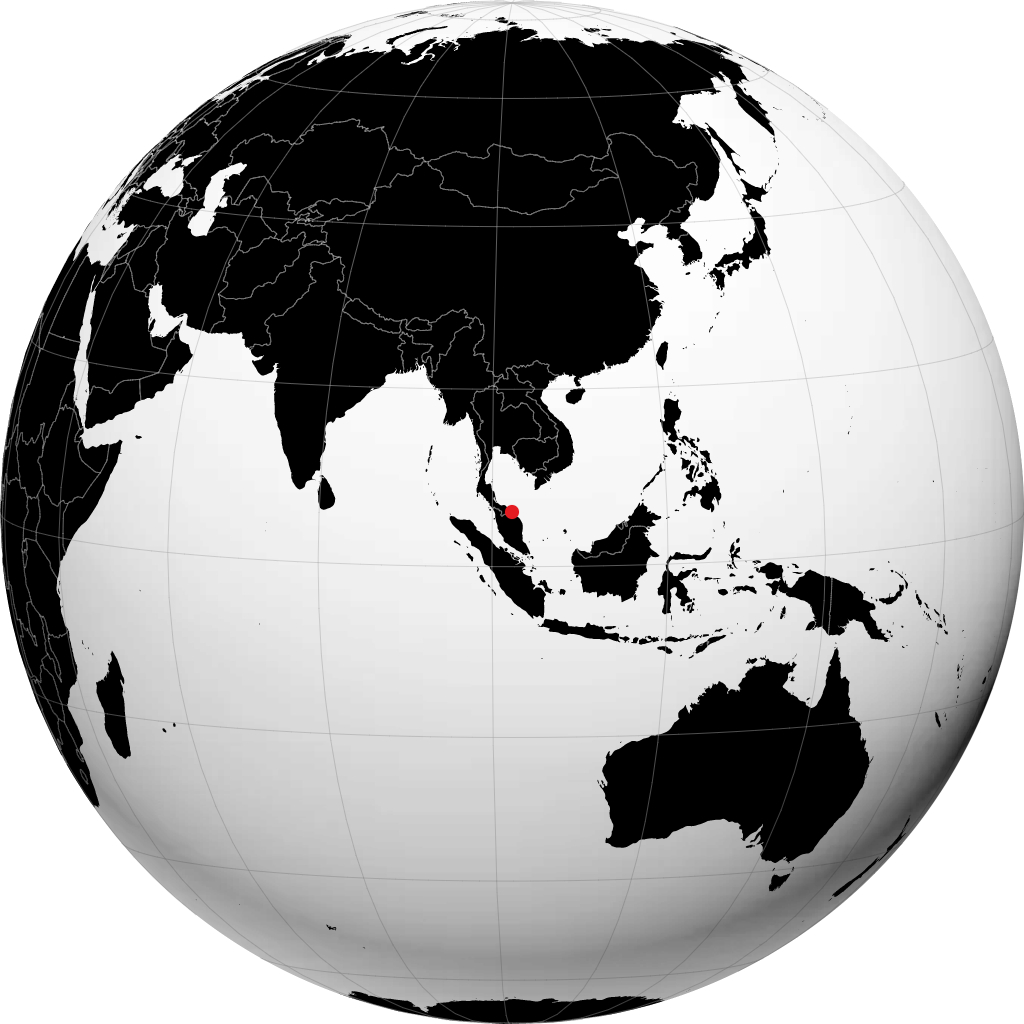 Kota Bharu auf dem Globus