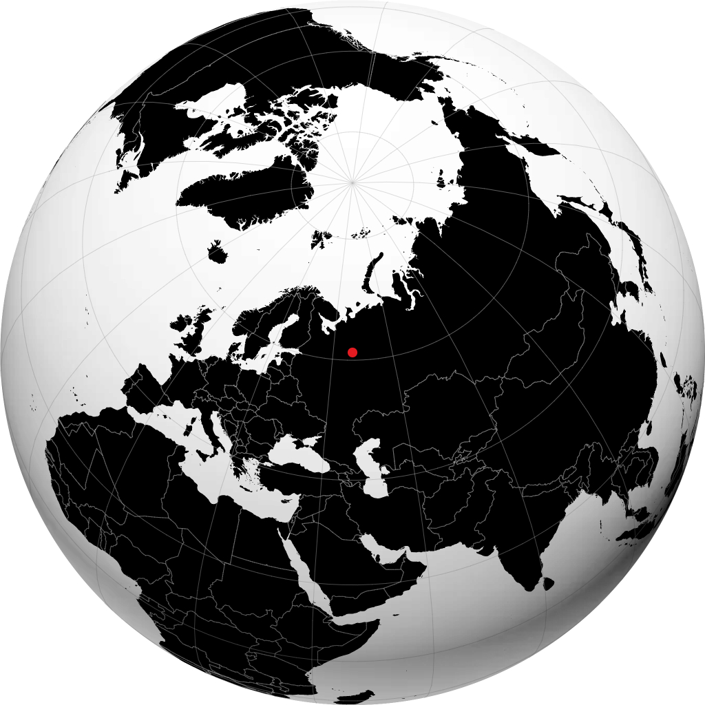 Kotlas auf dem Globus