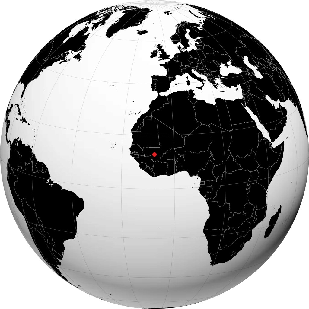 Koulikoro auf dem Globus