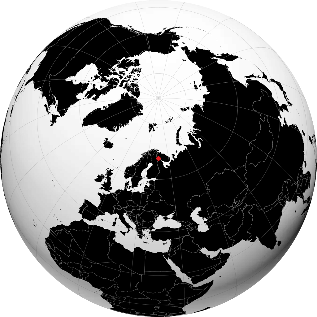 Kowdor auf dem Globus