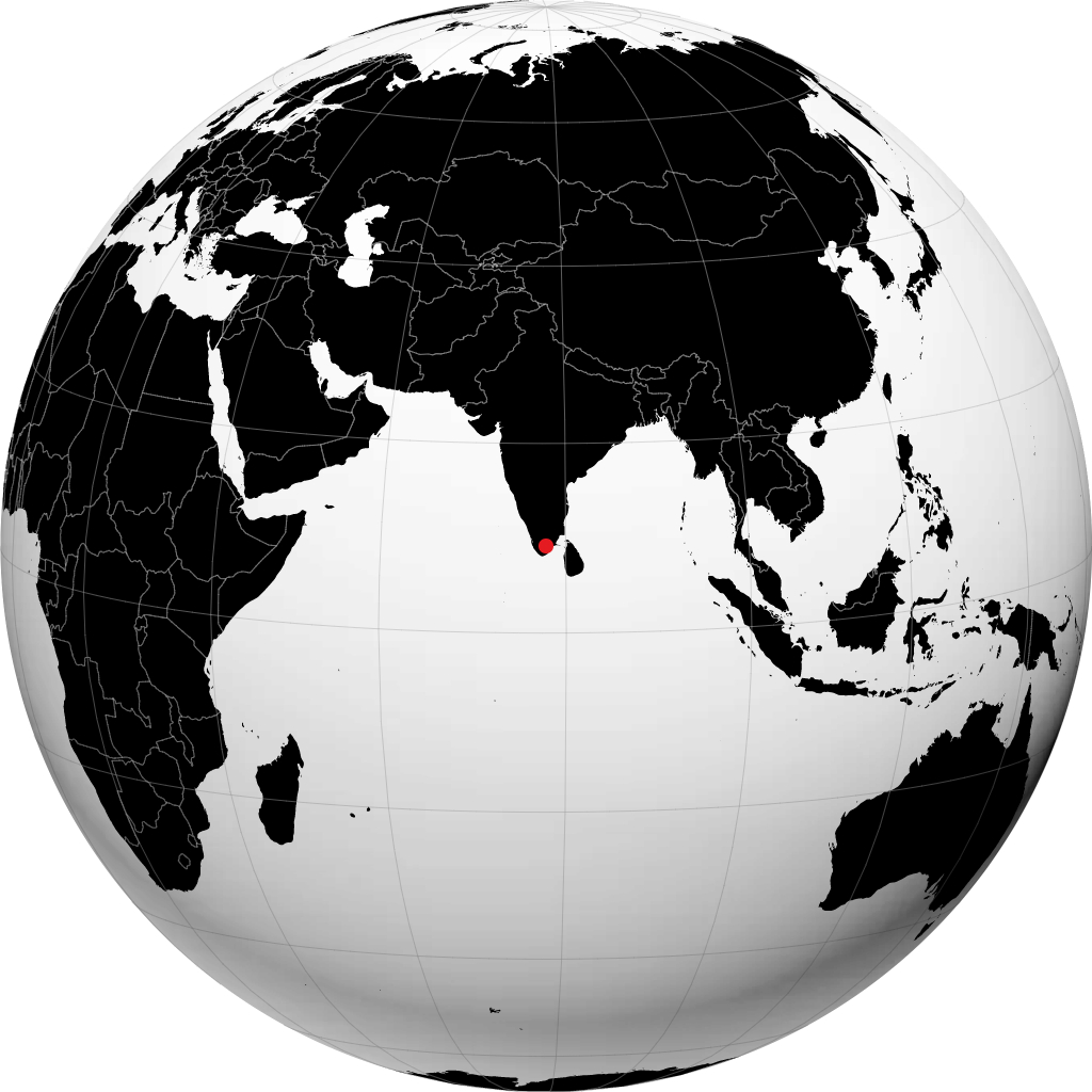 Kovilpatti auf dem Globus