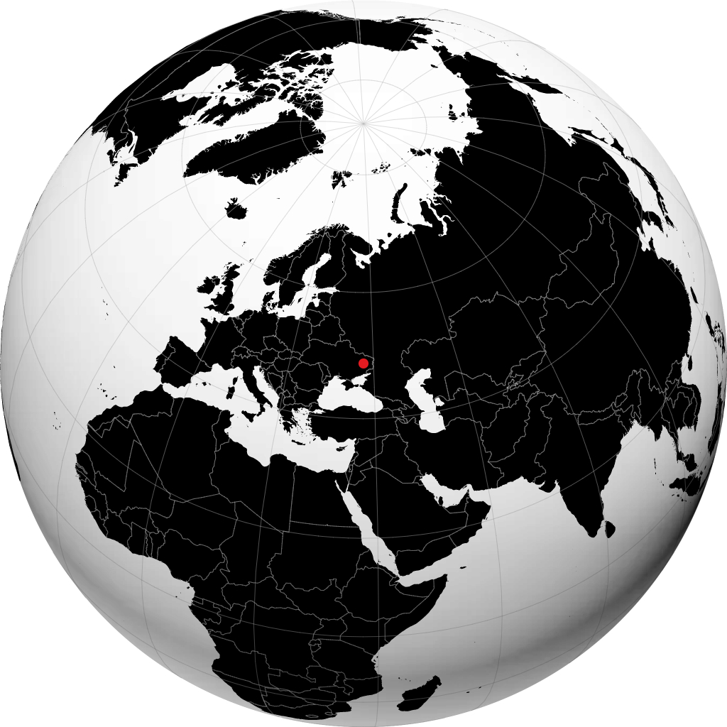Kramatorsk auf dem Globus