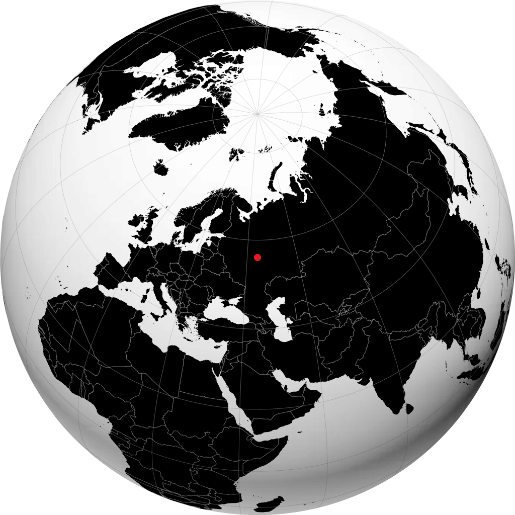 Kstovo auf dem Globus