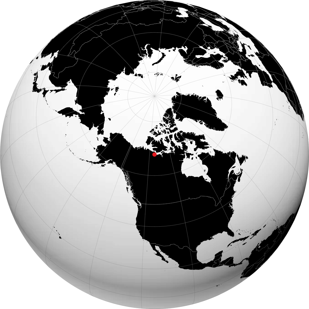 Kugluktuk auf dem Globus