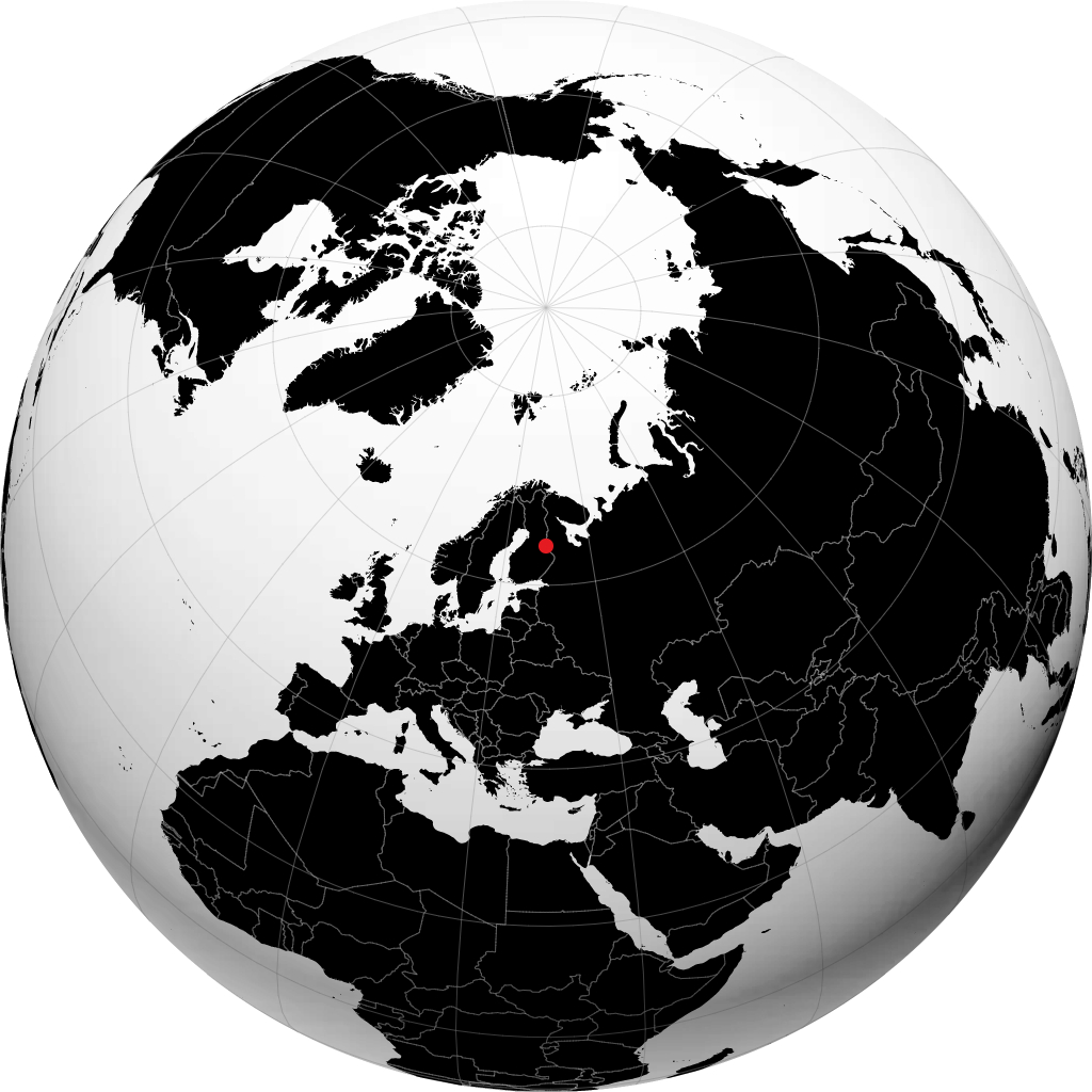 Kuhmo auf dem Globus