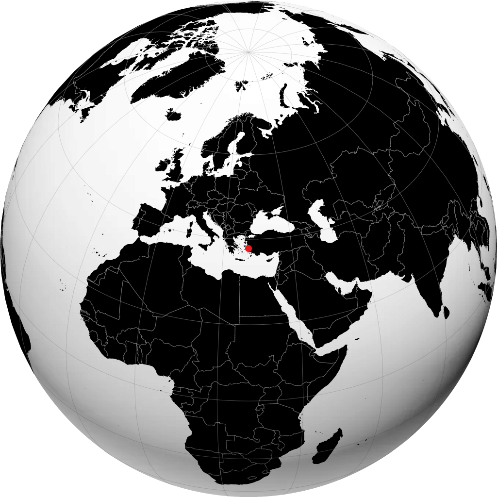 Kuşadası auf dem Globus
