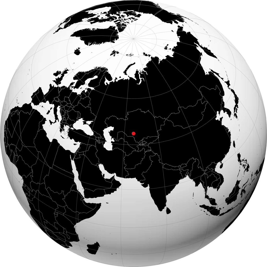 Kysylorda auf dem Globus