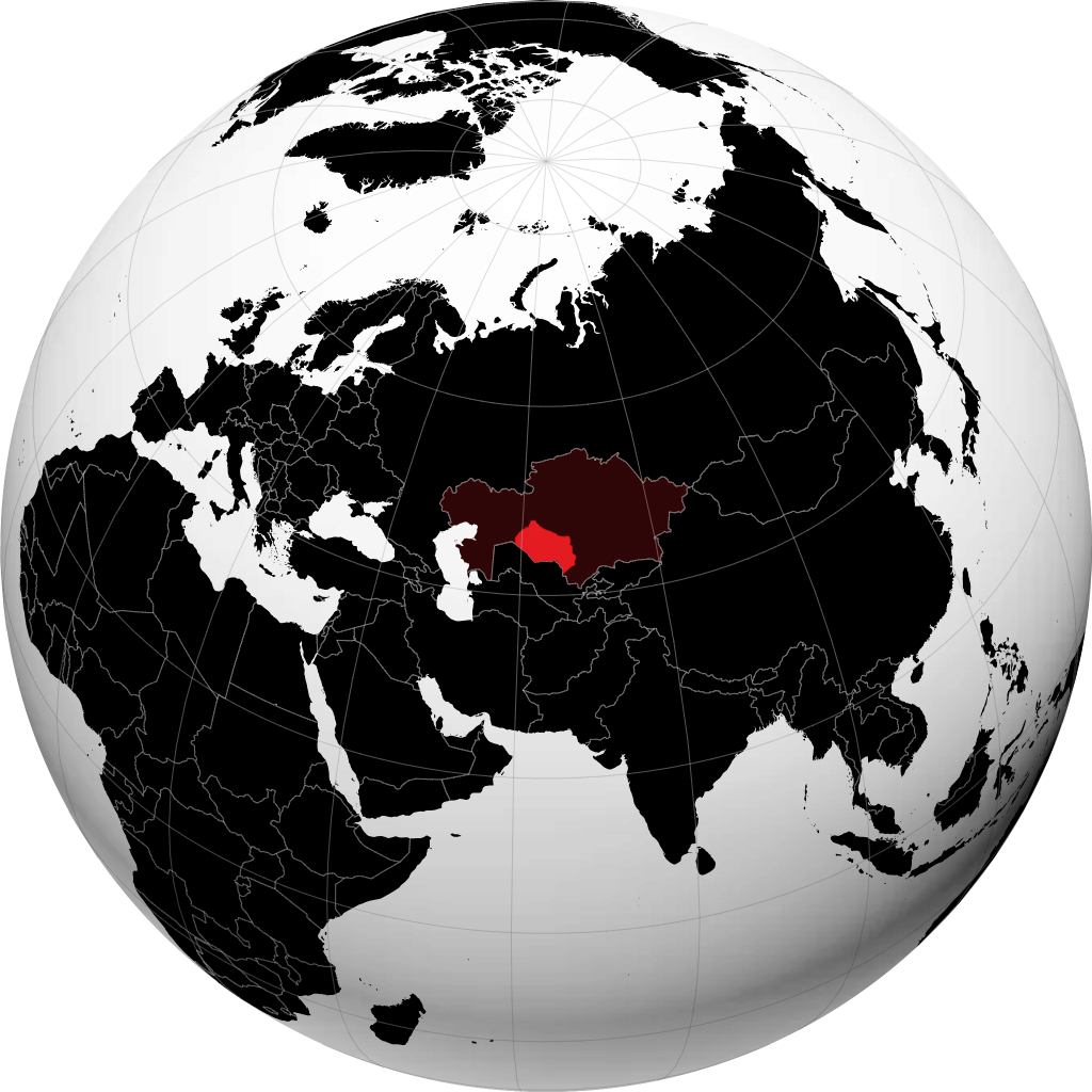 Gebiet Qyzylorda auf dem Globus
