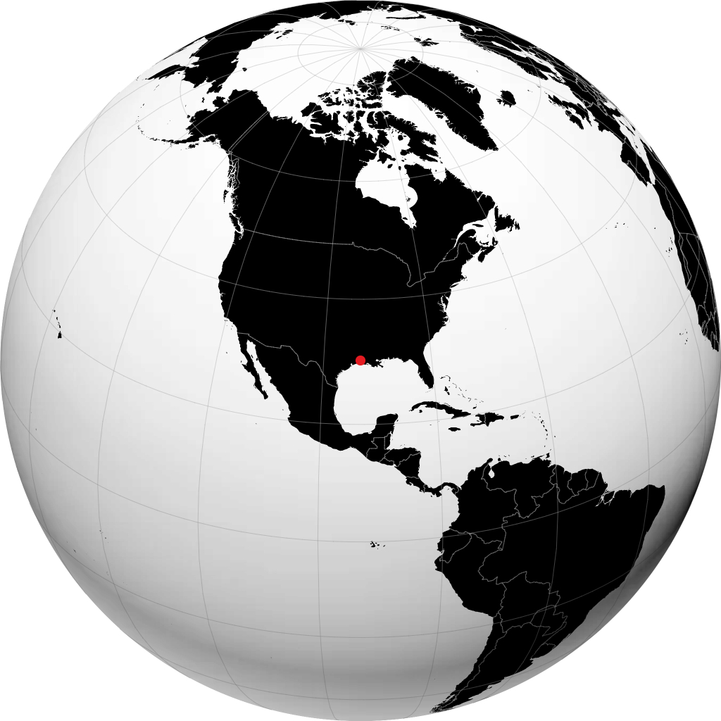 Lake Charles auf dem Globus