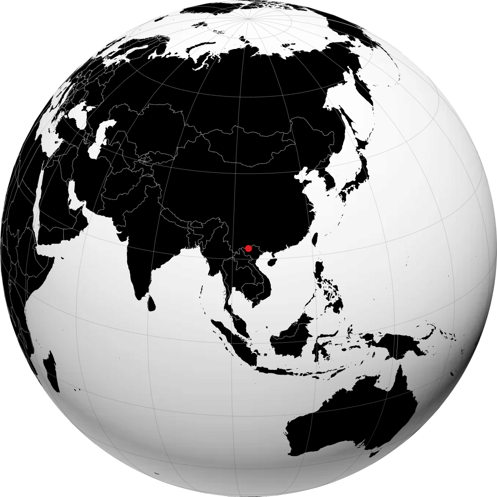 Lao Cai auf dem Globus