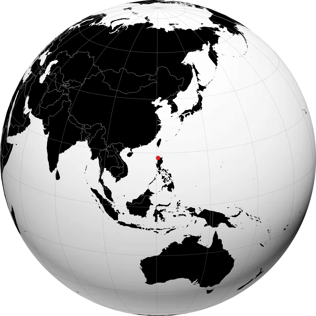 Laoag auf dem Globus