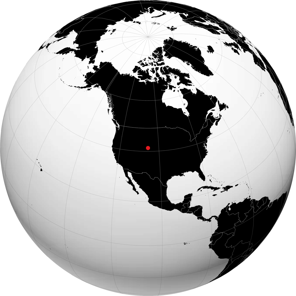 Laramie auf dem Globus
