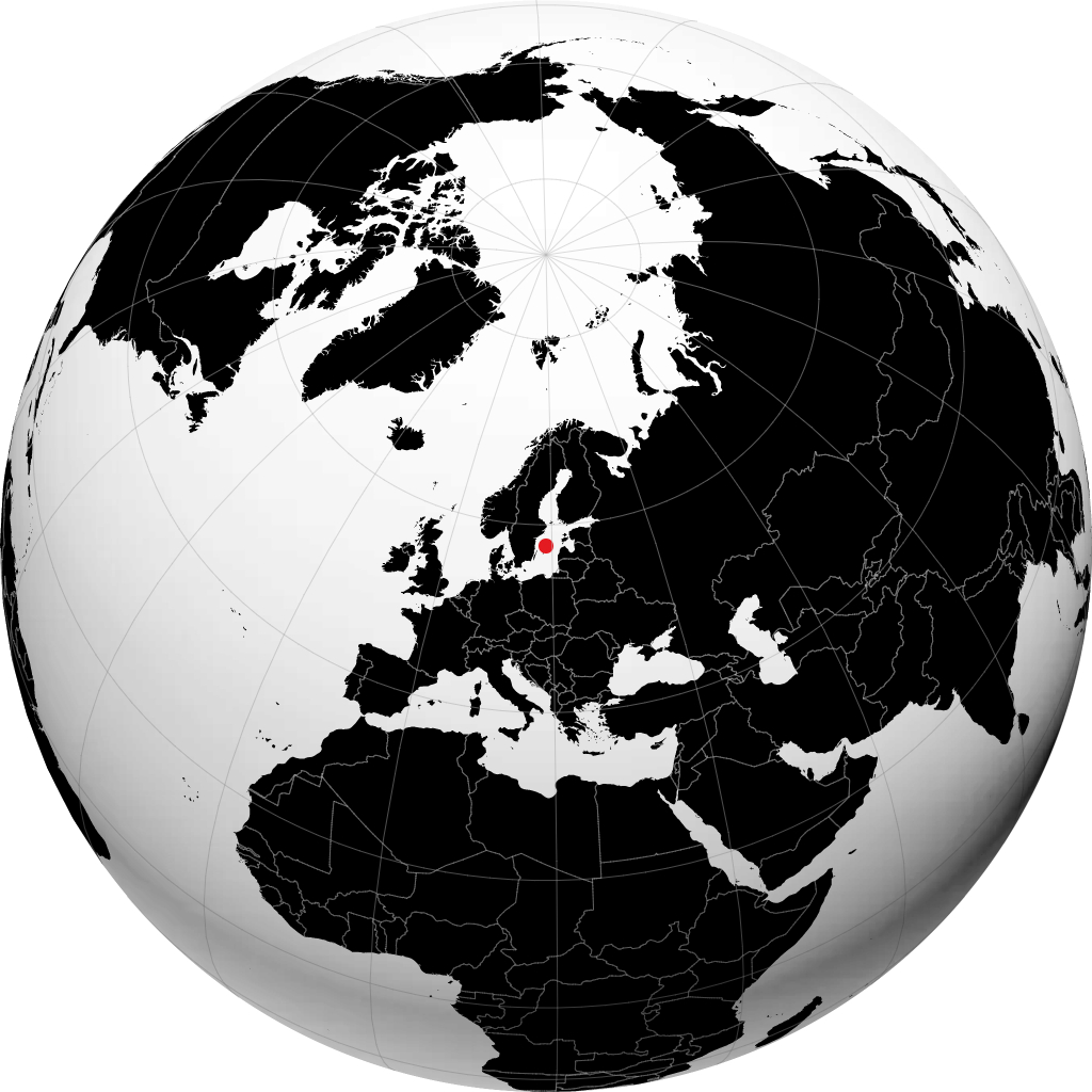 Larbro auf dem Globus
