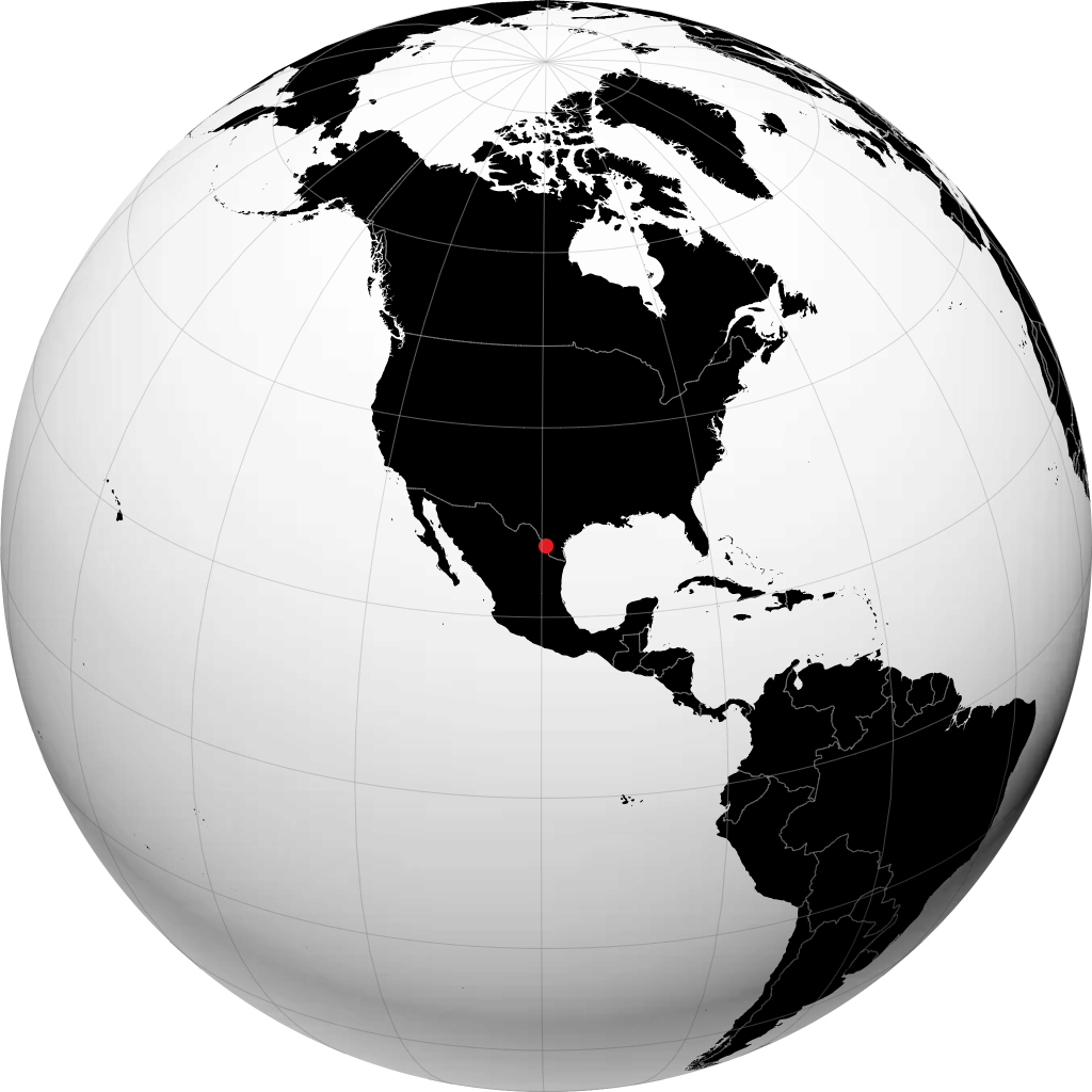 Laredo auf dem Globus