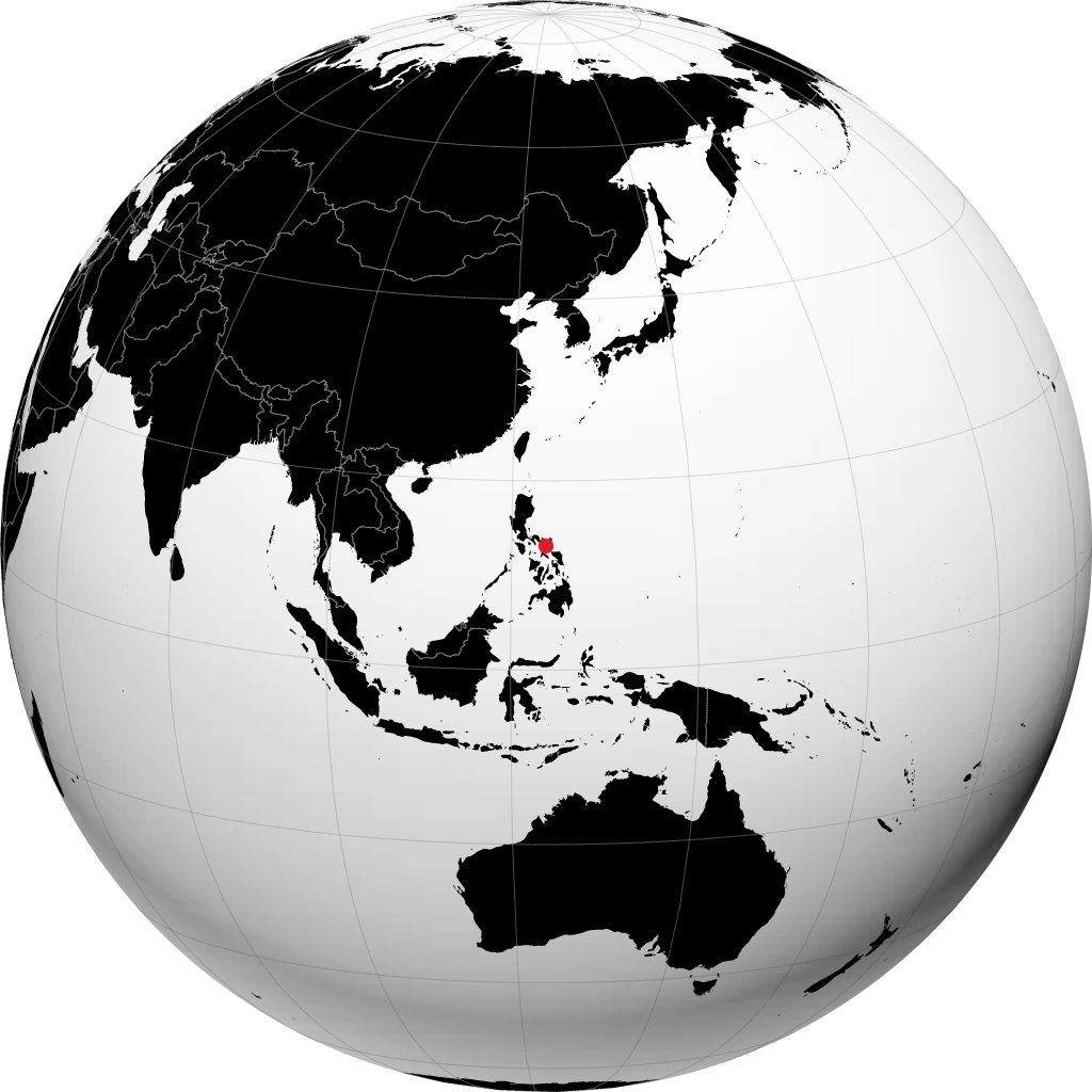 Legazpi auf dem Globus