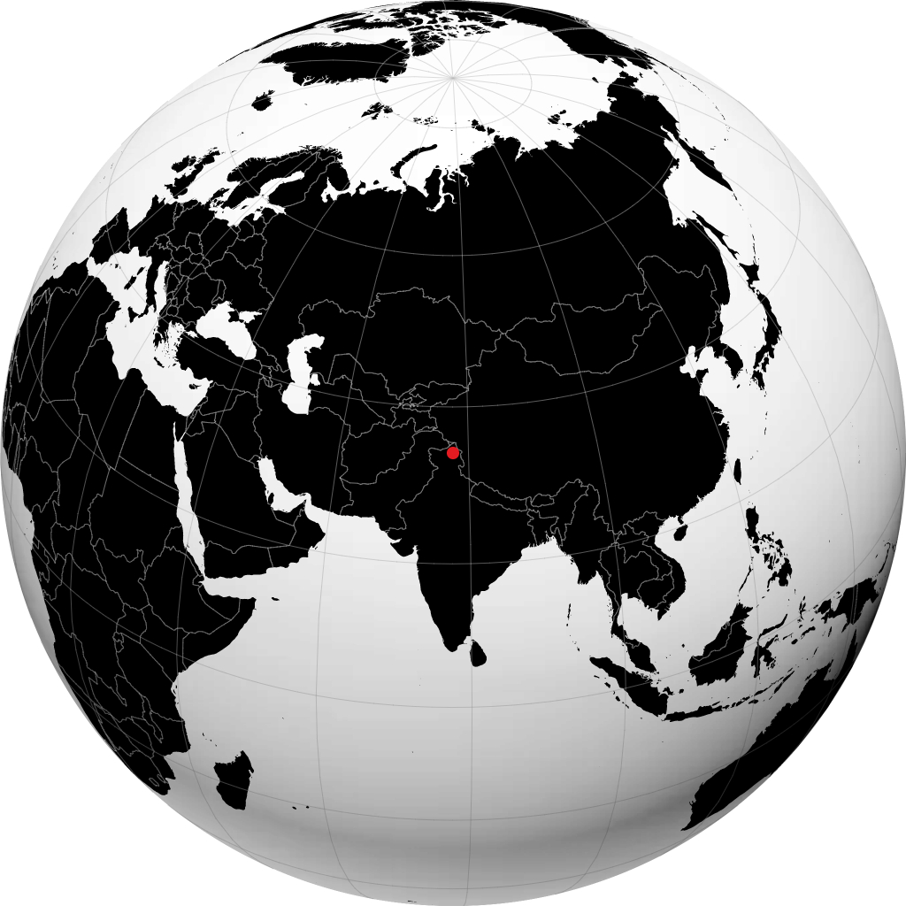 Leh auf dem Globus