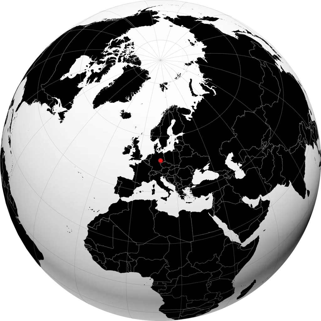 Leipzig auf dem Globus