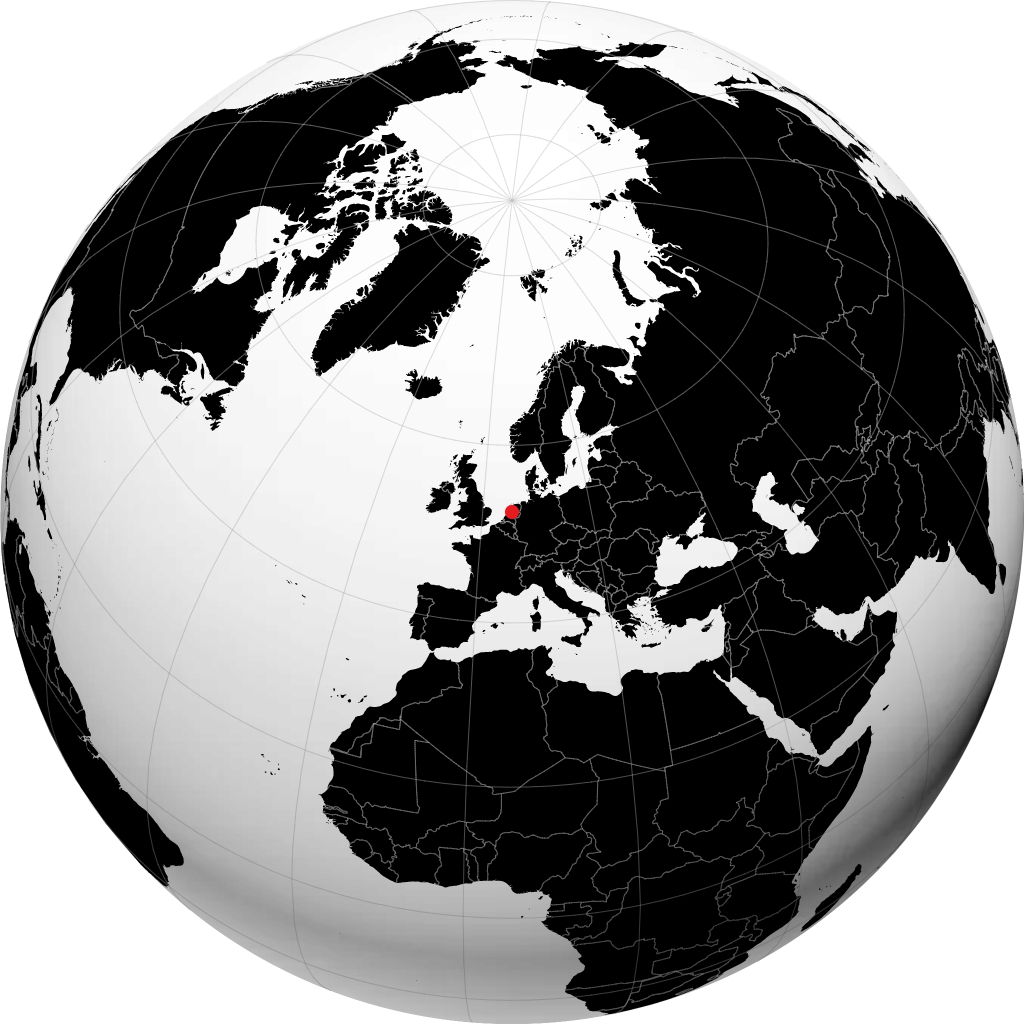 Lelystad auf dem Globus