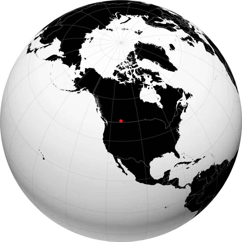 Lethbridge auf dem Globus