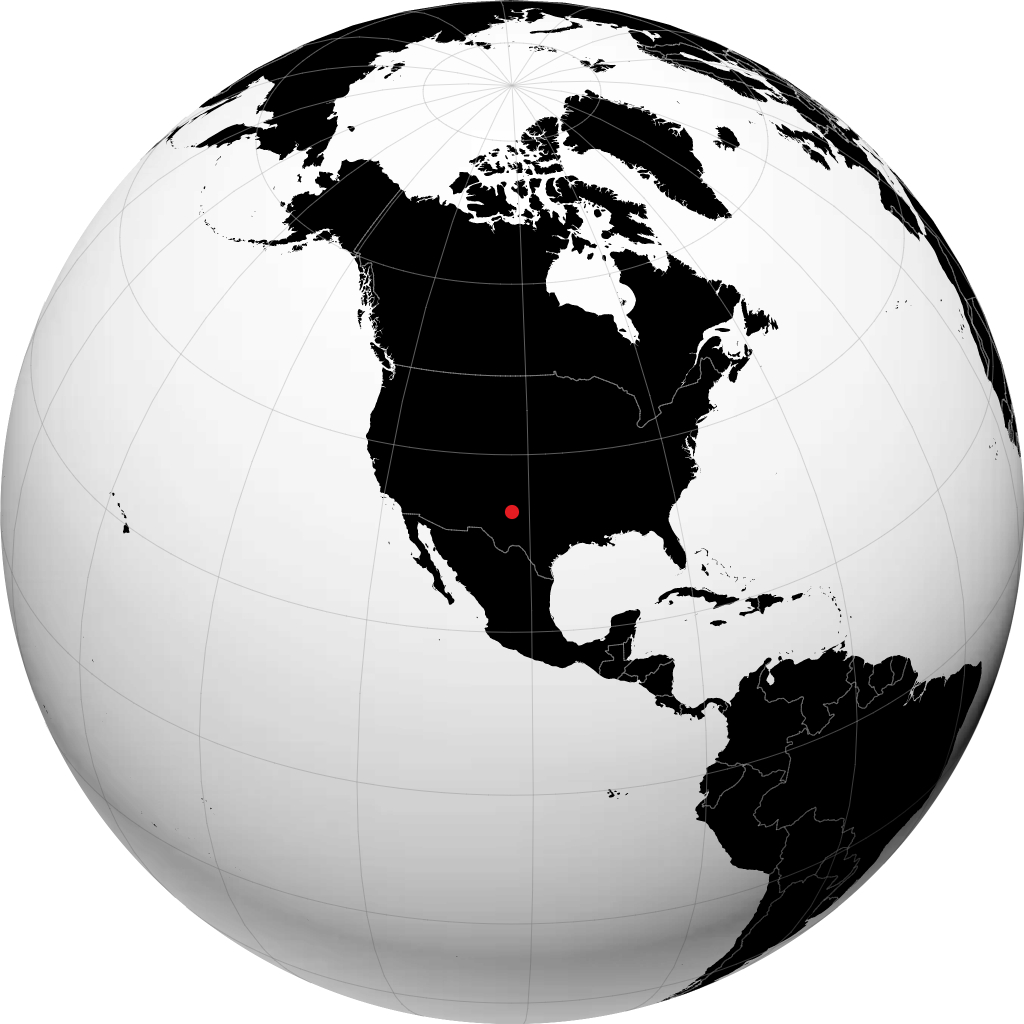 Levelland auf dem Globus