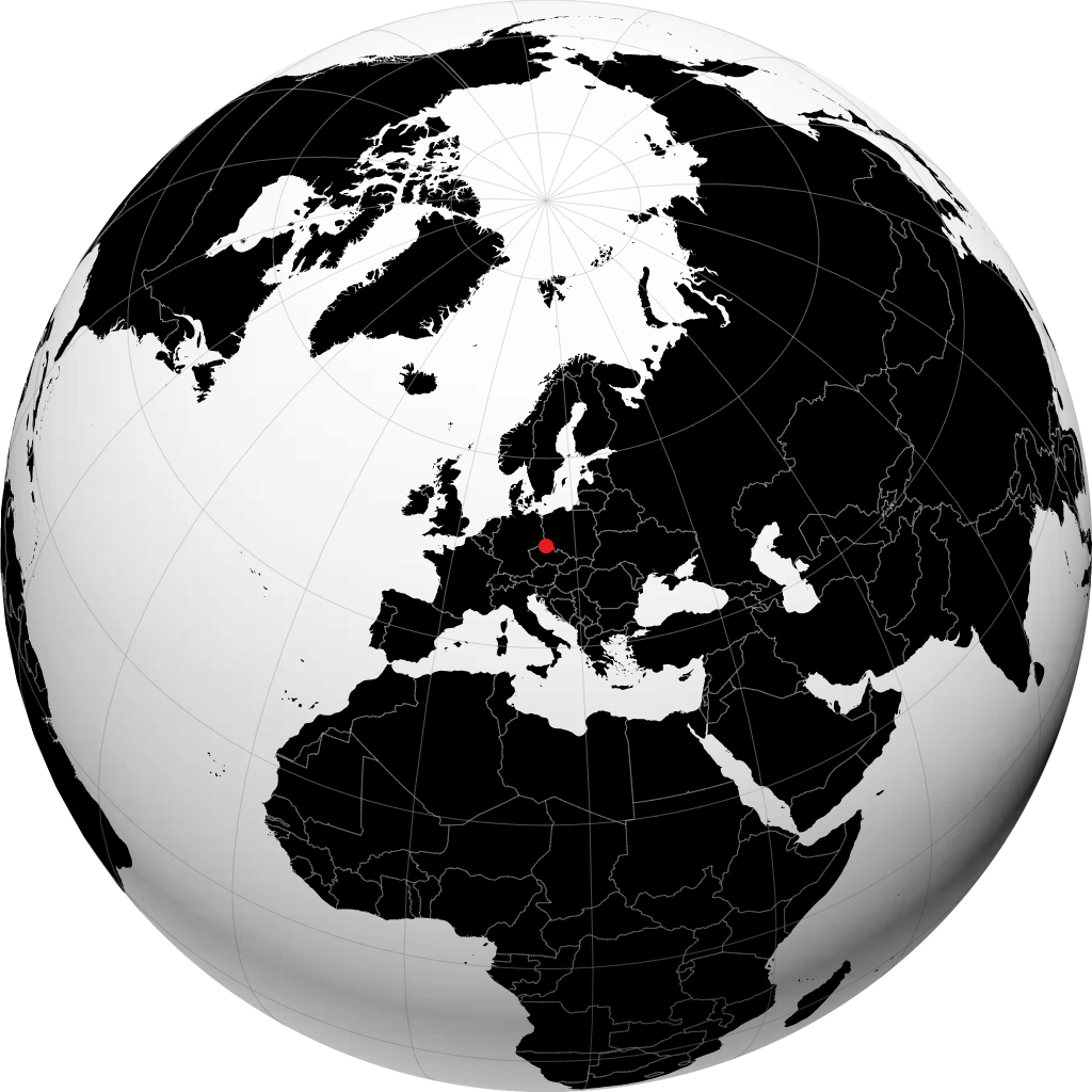 Liberec auf dem Globus