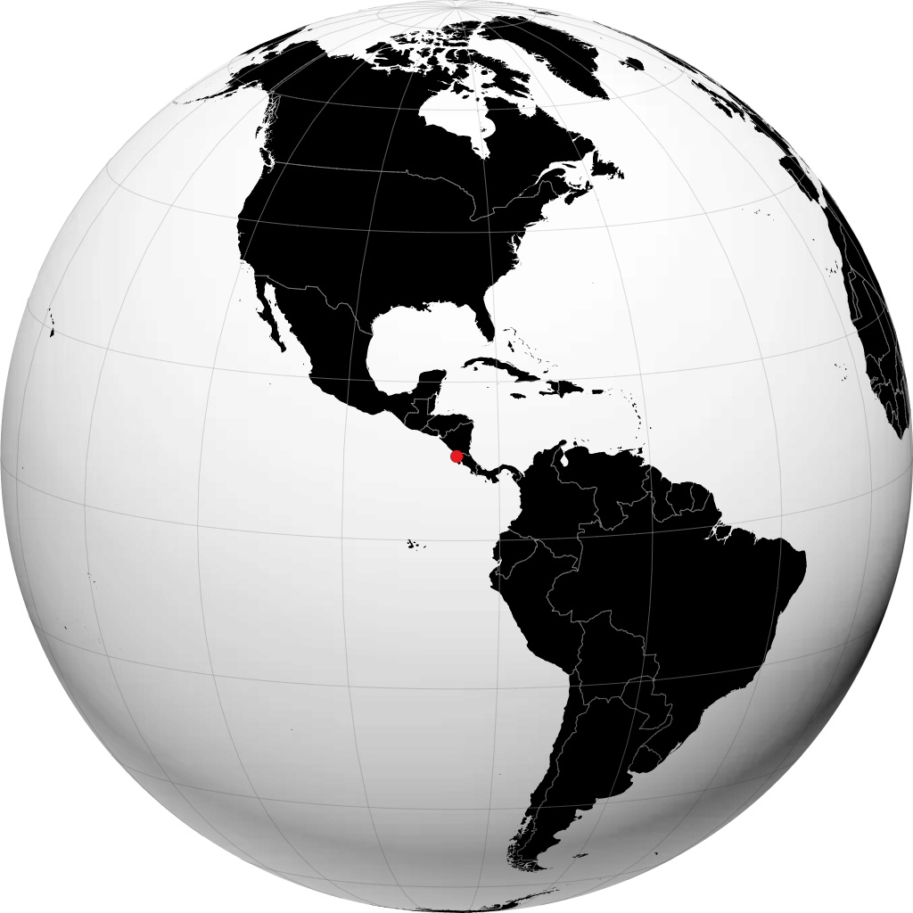 Liberia auf dem Globus