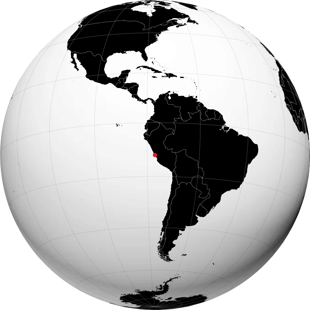 Lima auf dem Globus
