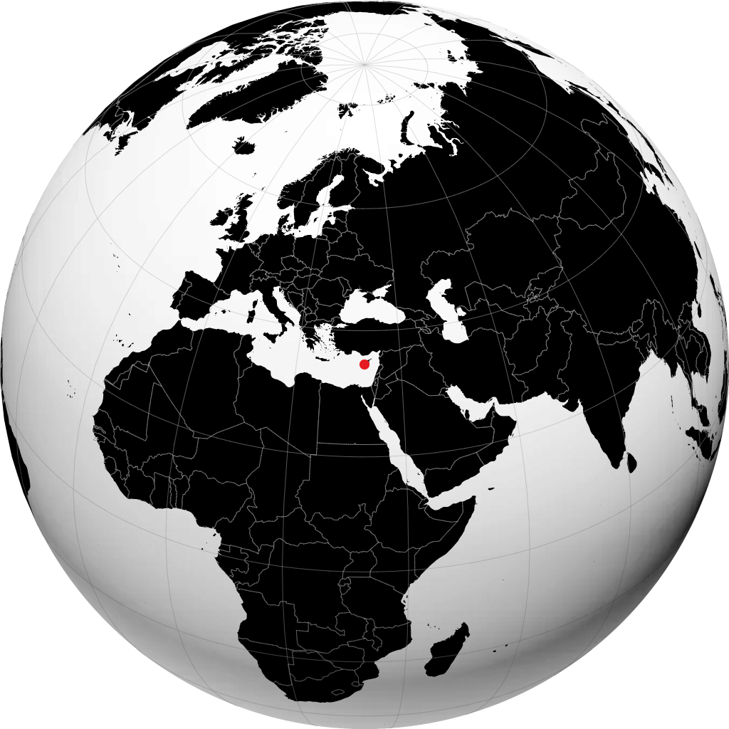 Limassol auf dem Globus