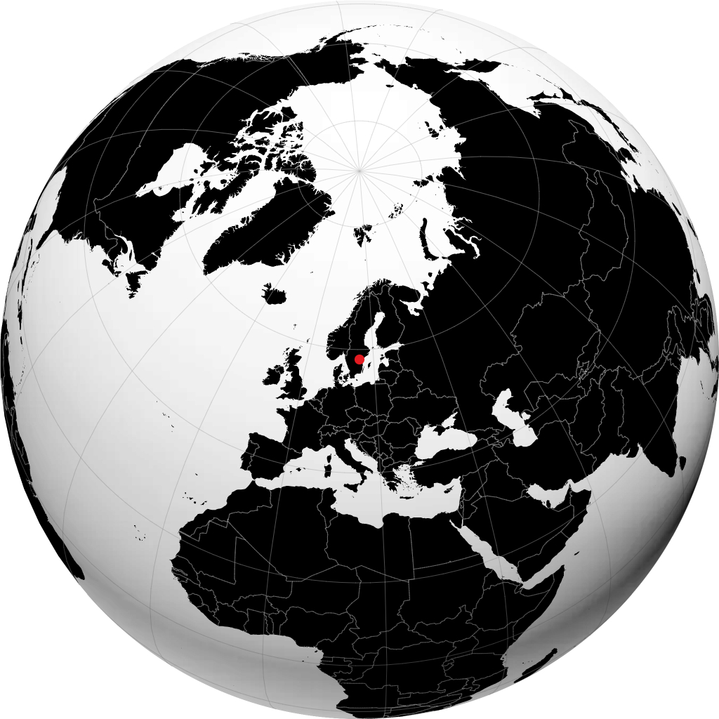 Linköping auf dem Globus