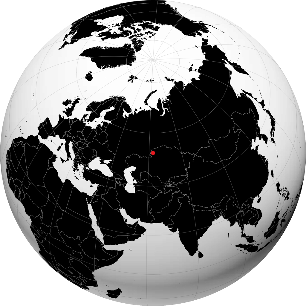Lisakovsk auf dem Globus
