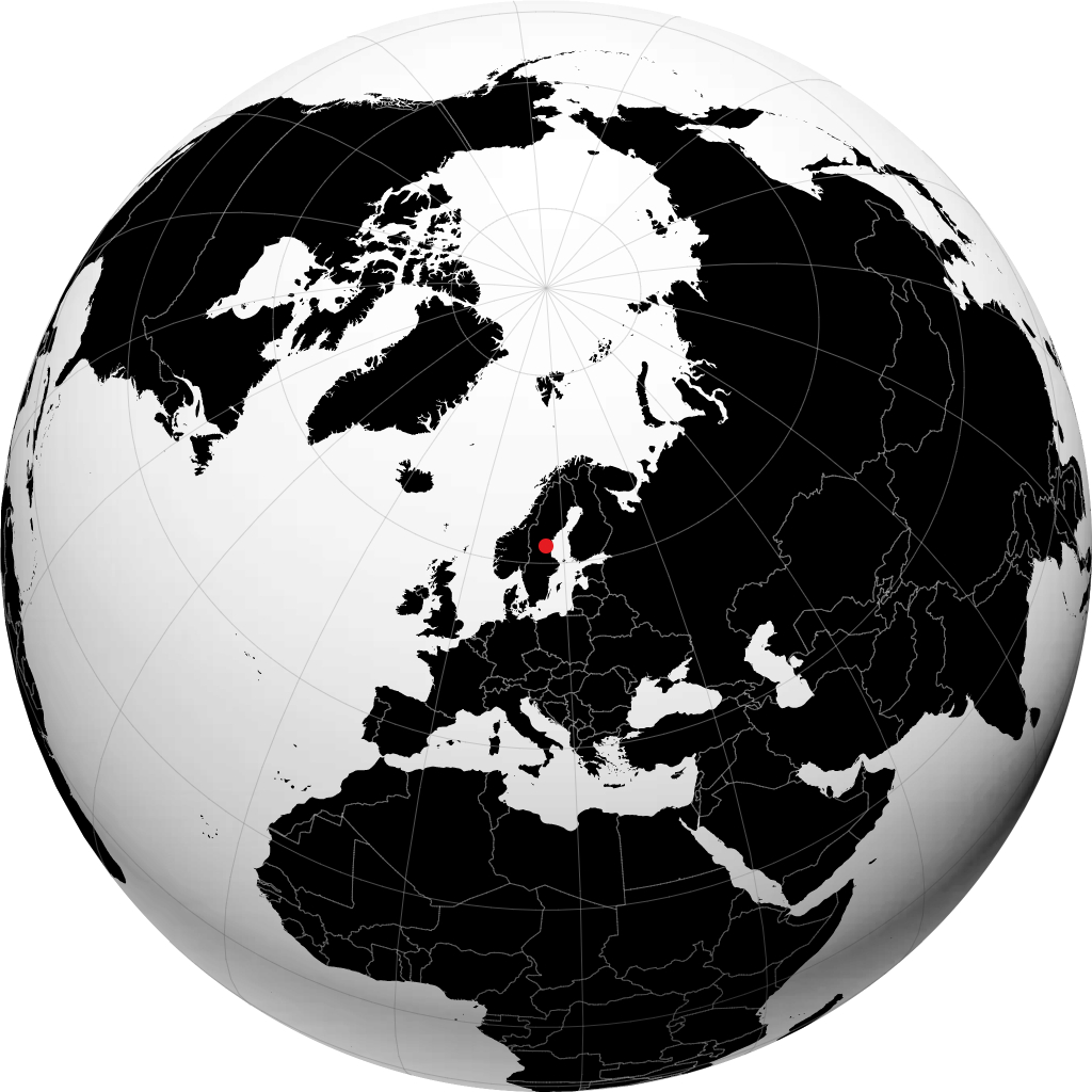 Ljusdal auf dem Globus