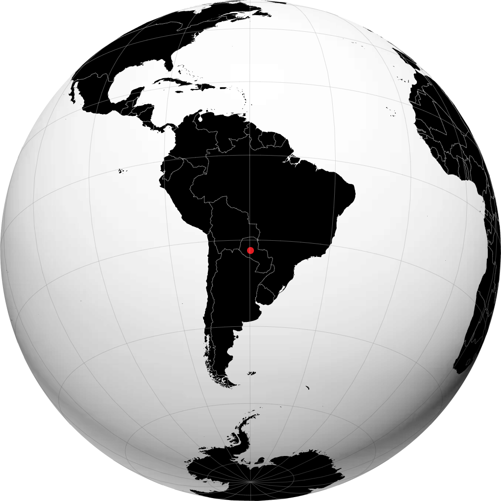 Loma Plata auf dem Globus