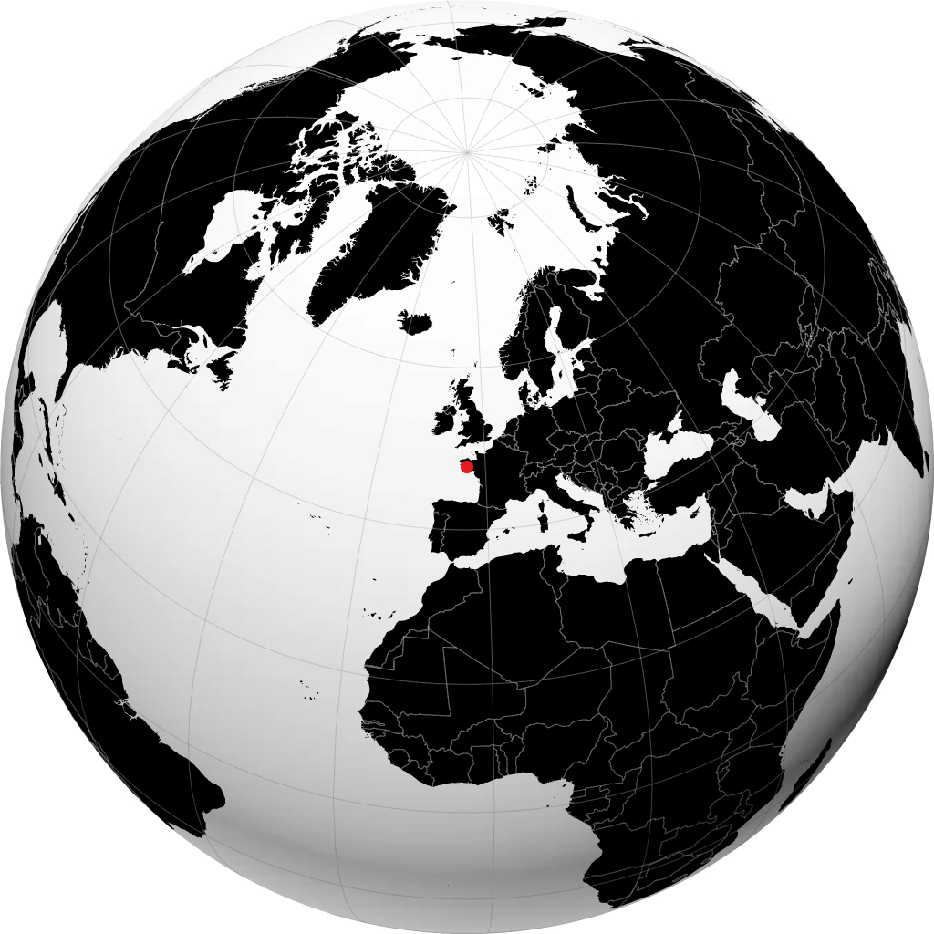 Lorient auf dem Globus