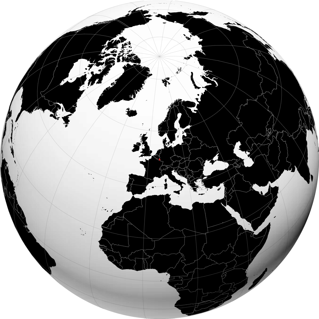 Luxemburg auf dem Globus