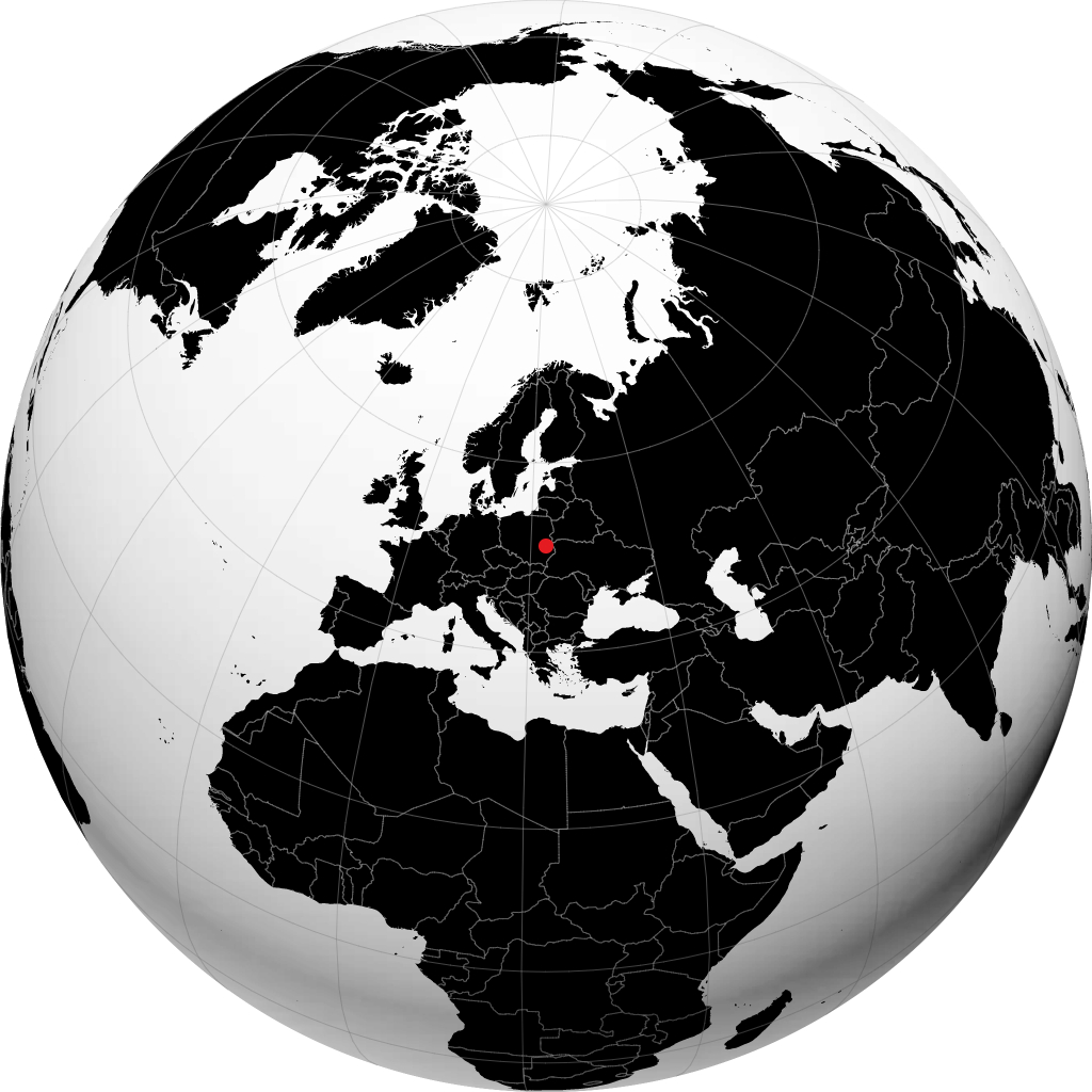 Lublin auf dem Globus
